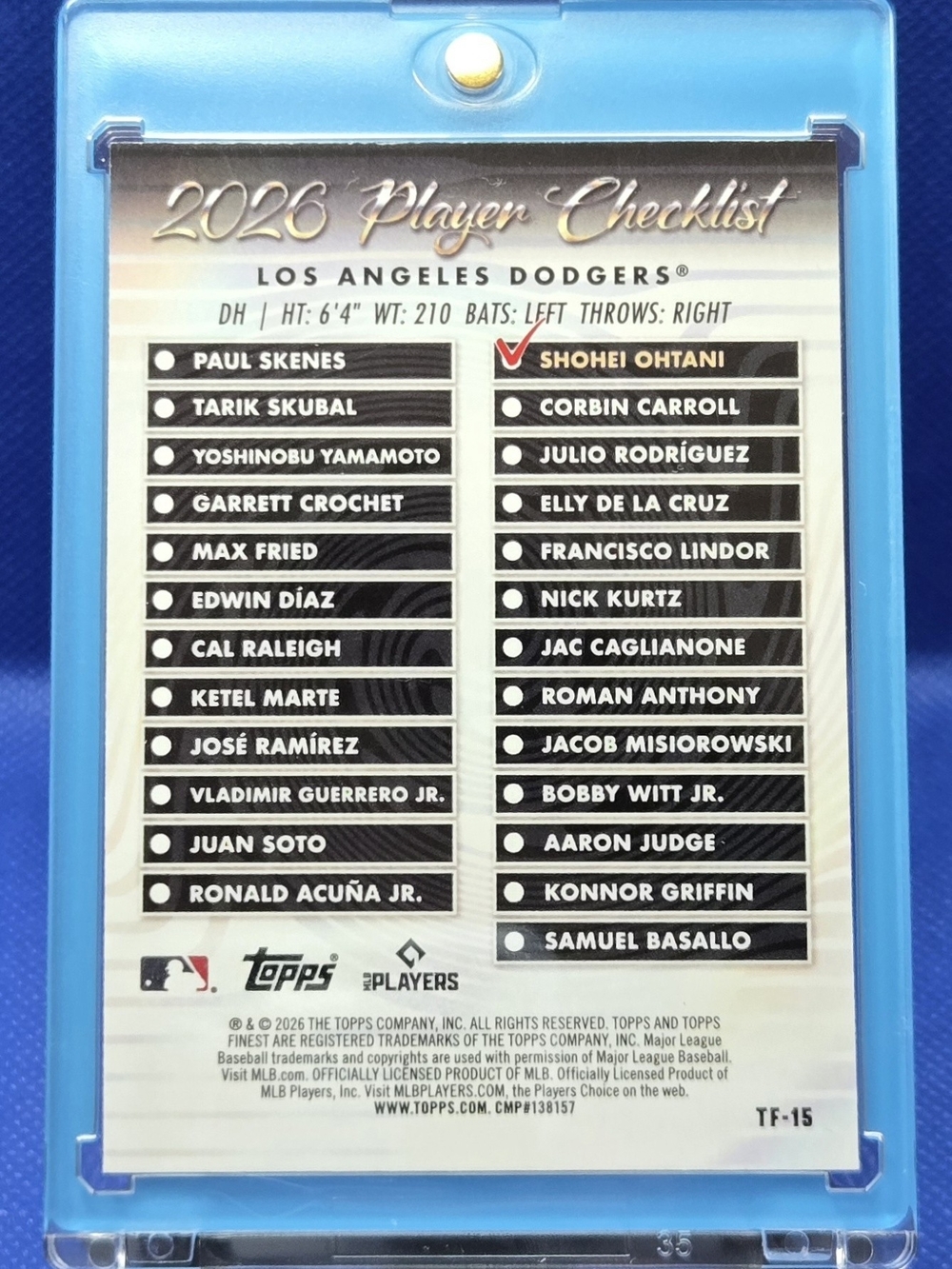 Topps Finest 2026 : Team Finest Shohei Ohtani View 2